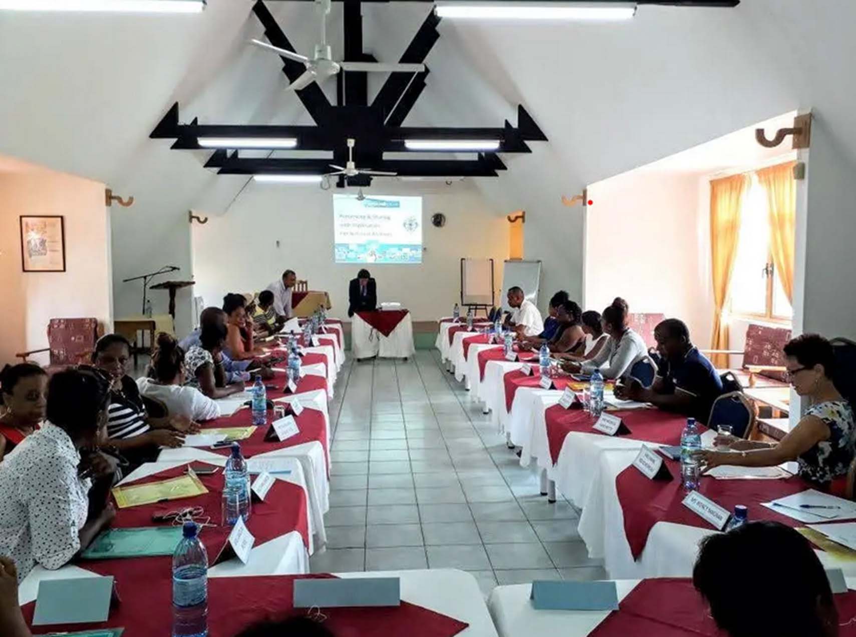 Laurent Bidet Leading Digitisation Training in Seychelles Laurent Bidet leading heritage digitisation training for librarians and archivists in Seychelles